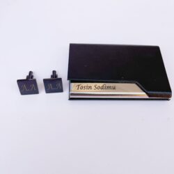 Square Cufflinks and Cardholder